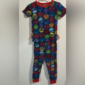 Marvel Multicolor Fleece Pajama Set